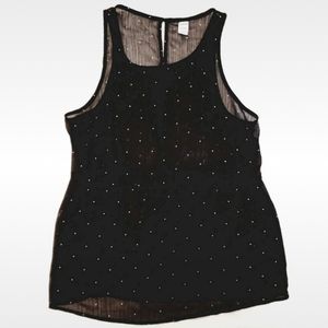 Sheer Polka Dot Tank Top